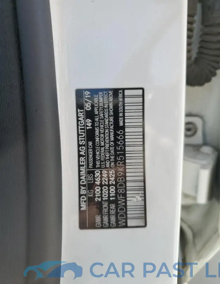 WDDWF8DB9KR515666# 13