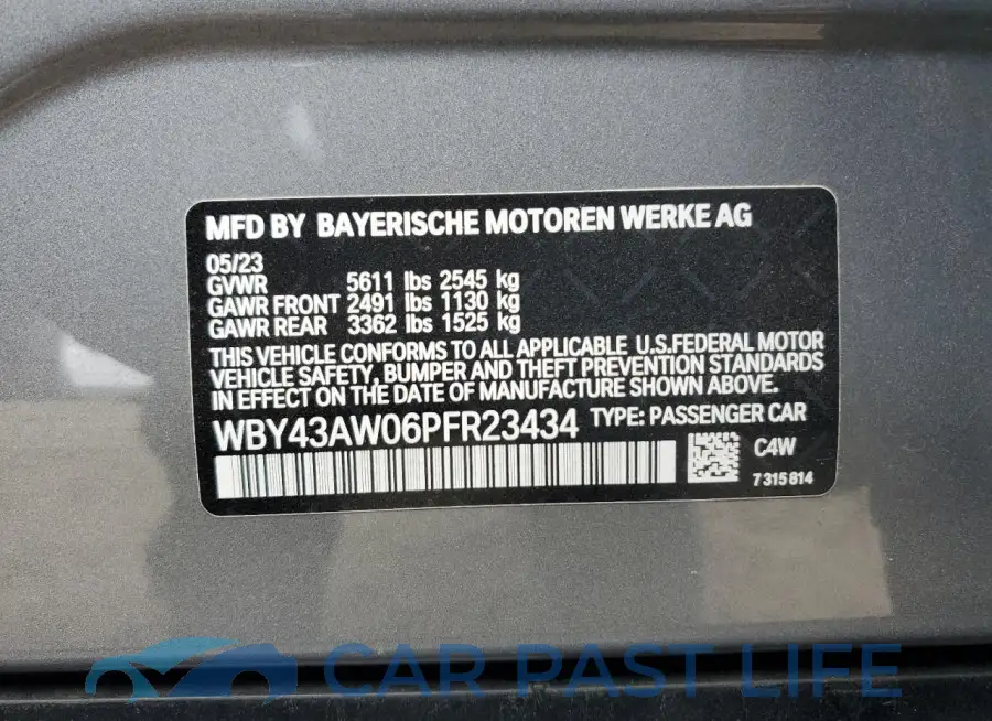 WBY43AW06PFR23434# 12
