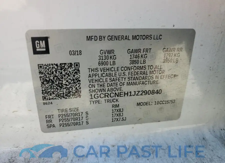 1GCRCNEH1JZ290840# 12