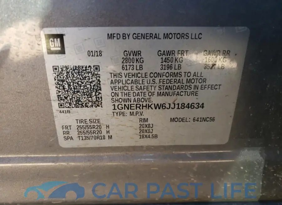 1GNERHKW6JJ184634# 13