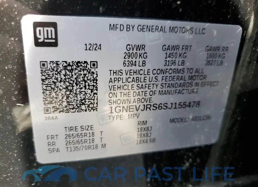 1GNEVJRS6SJ155478# 13