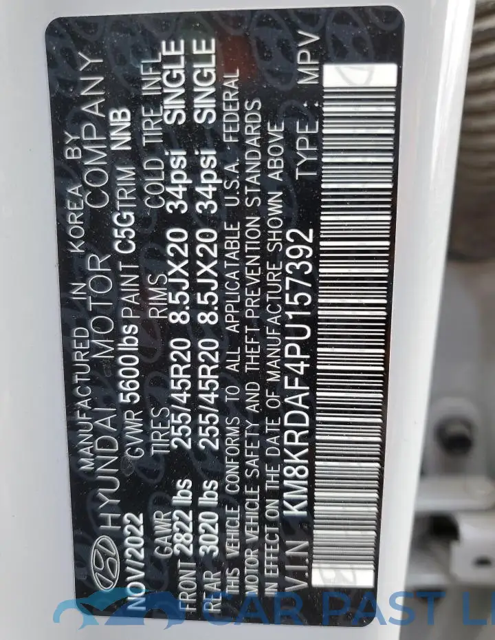 KM8KRDAF4PU157392# 12