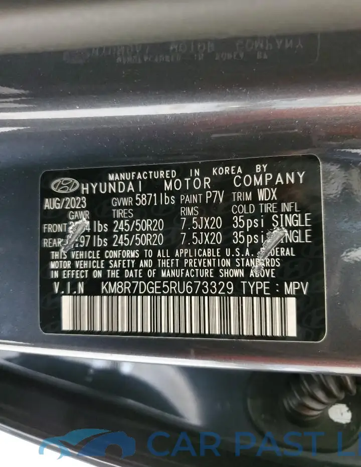 KM8R7DGE5RU673329# 13