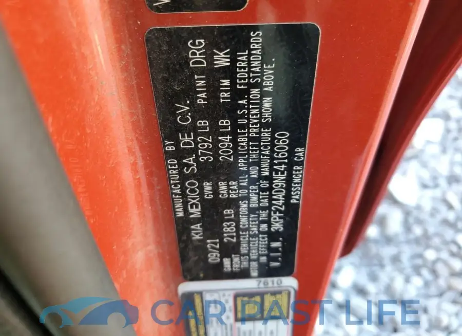 3KPF24AD9NE416060# 13