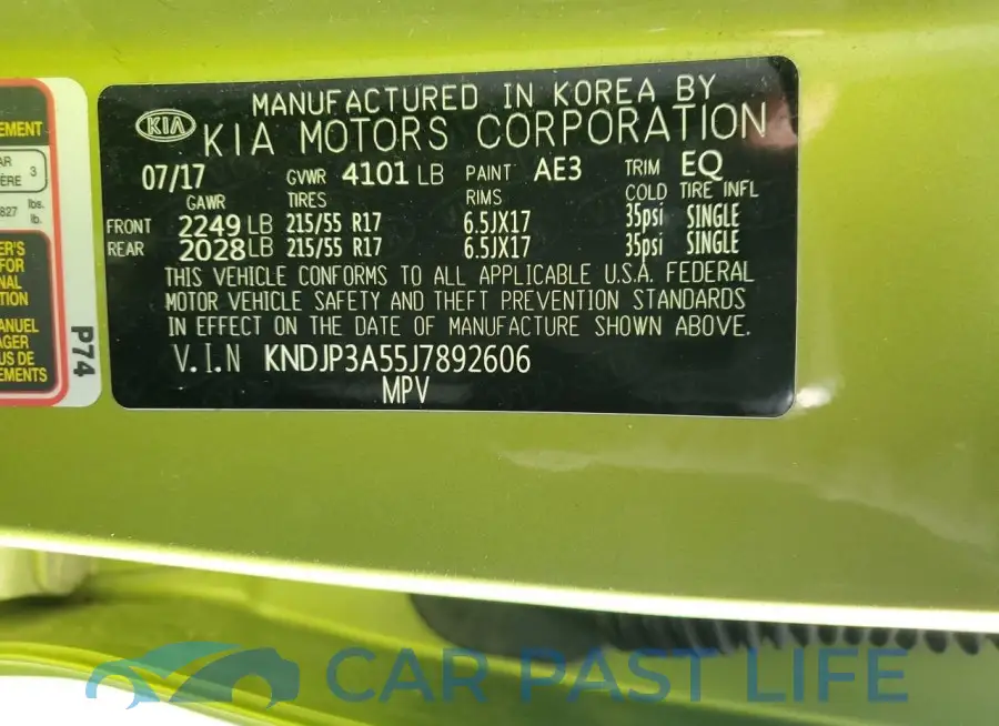 KNDJP3A55J7892606# 12