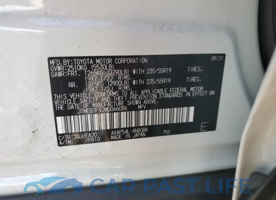 JTMFB3FV2MD066086# 14