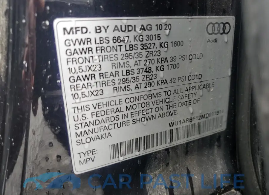 WU1ARBF12MD011914# 14