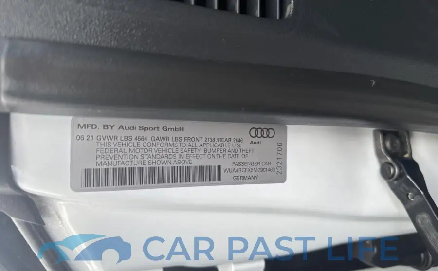 WUA4BCFX5M7901463# 10