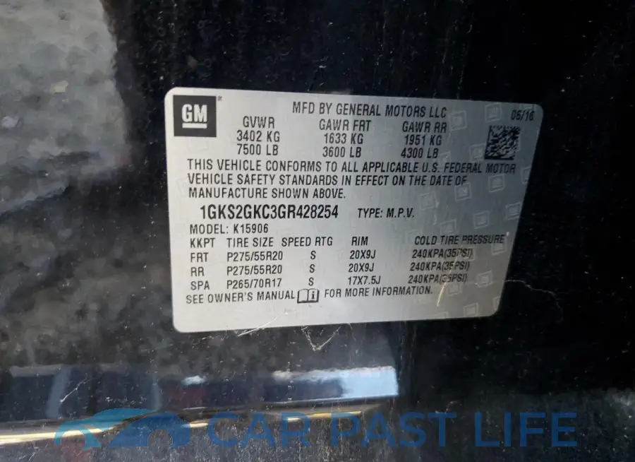 1GKS2GKC3GR428254# 14