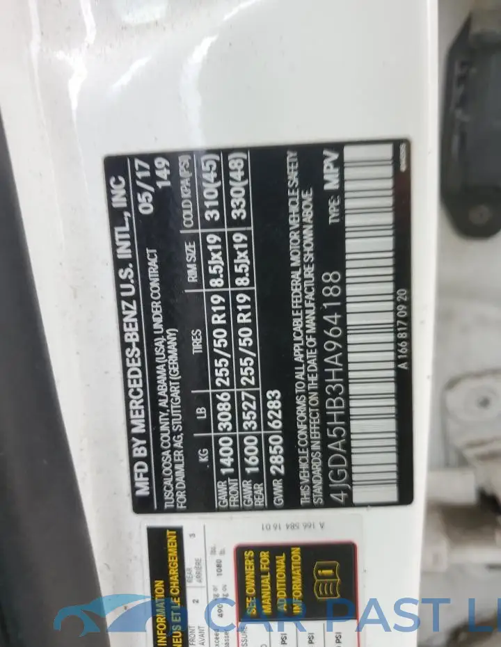 4JGDA5HB3HA964188# 12