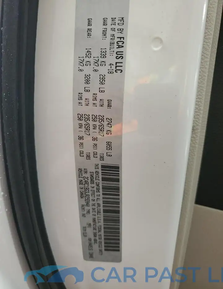 2C4RC1BG3JR292040# 14