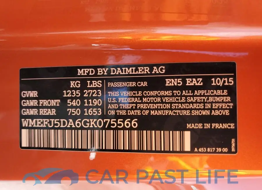 WMEFJ5DA6GK075566# 13