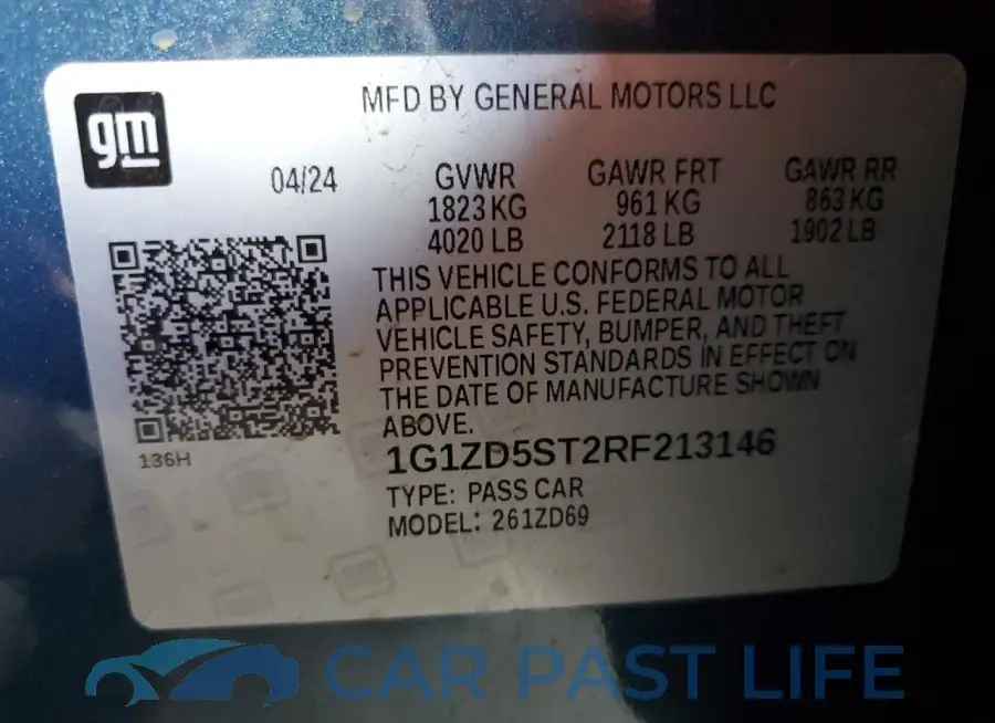 1G1ZD5ST2RF213146# 12