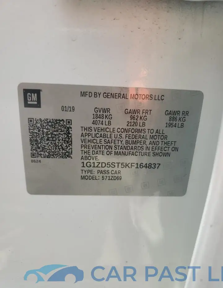 1G1ZD5ST5KF164837# 12