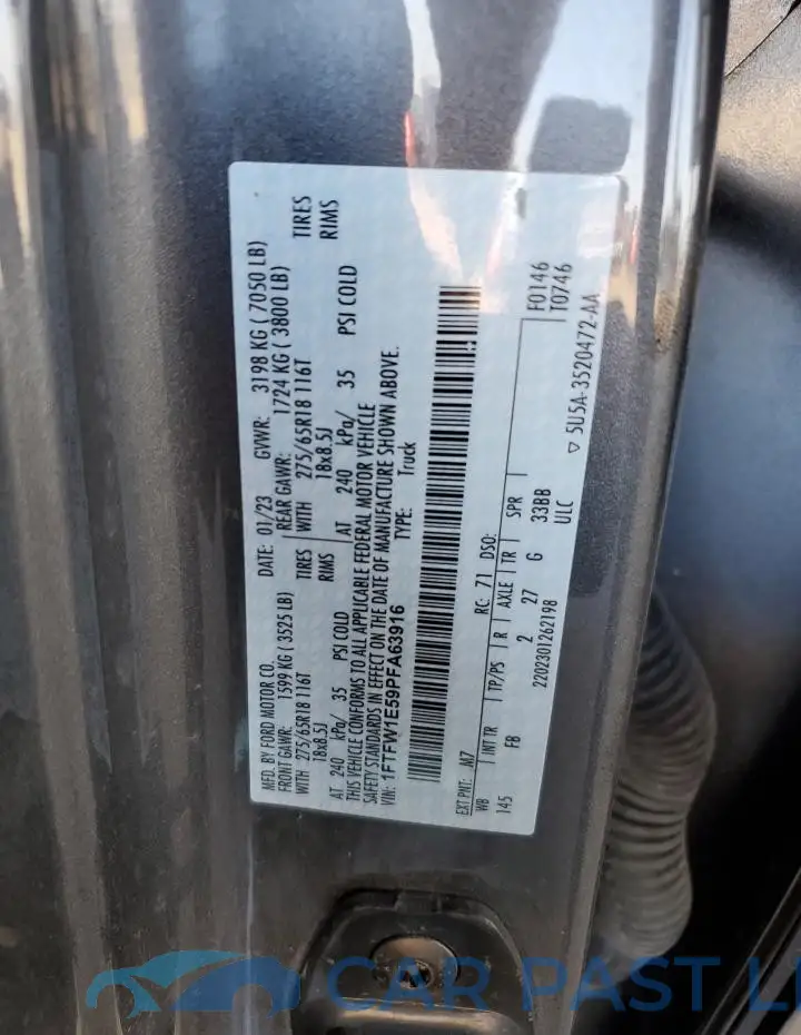 1FTFW1E59PFA63916# 13