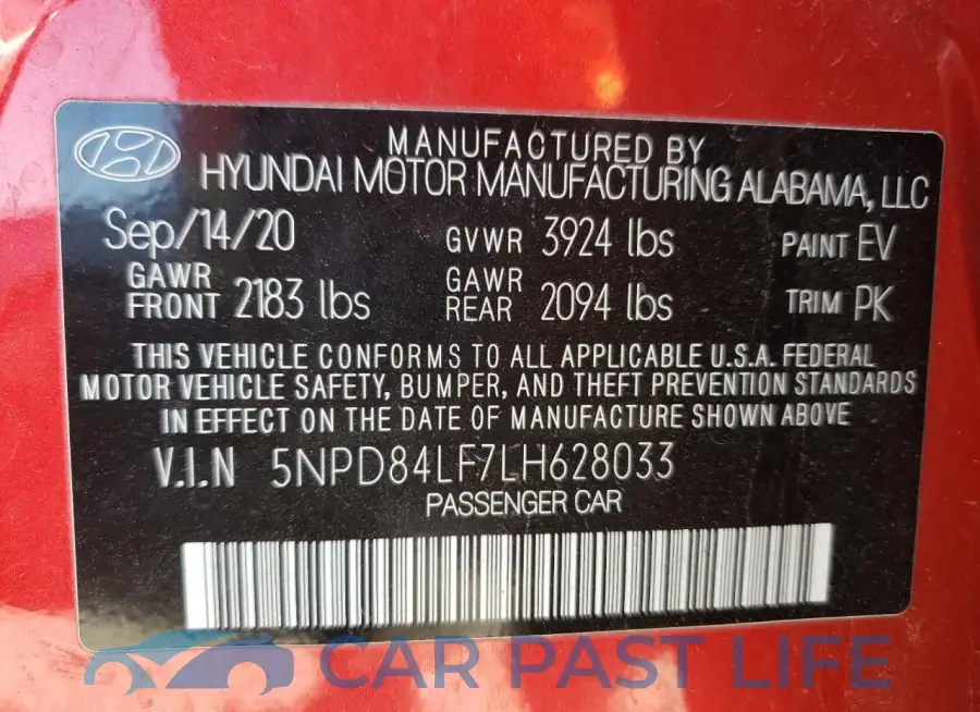 5NPD84LF7LH628033# 13