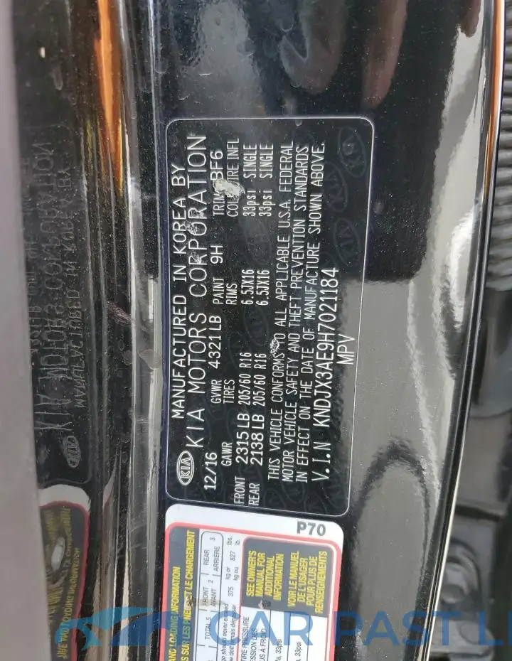 KNDJX3AE9H7021184# 13