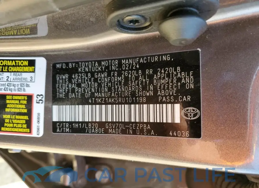 4T1KZ1AK5RU101198# 12