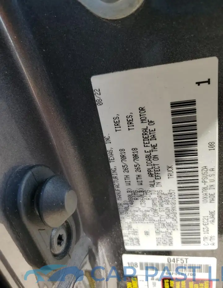 5TFLA5AB9NX016557# 12