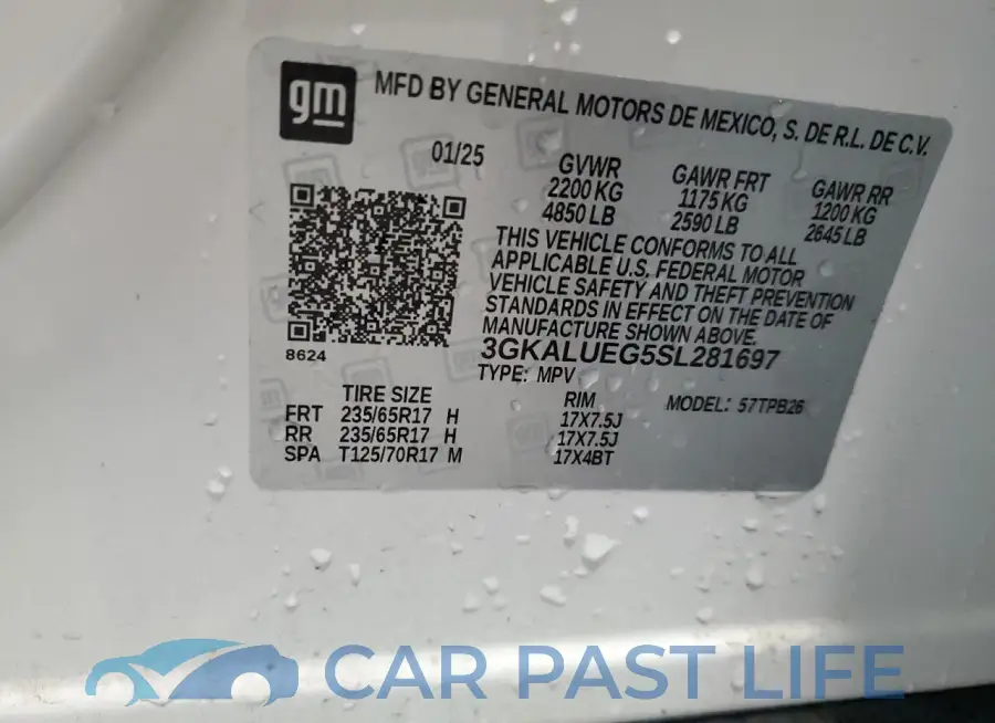 3GKALUEG5SL281697# 12