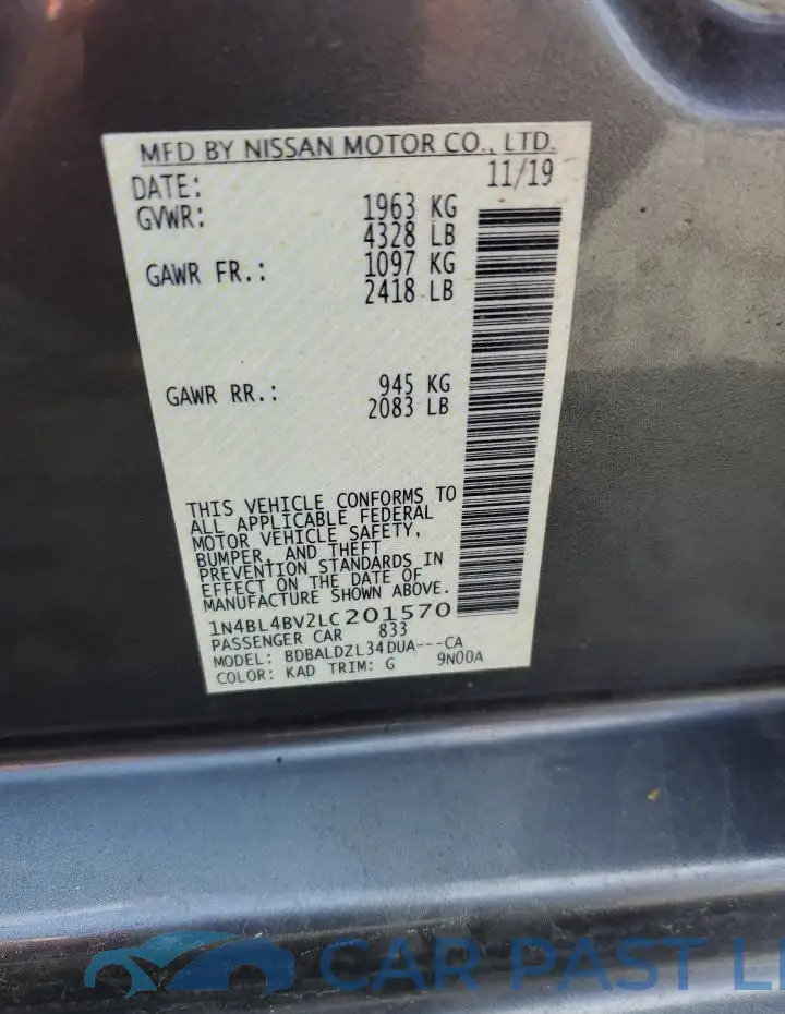 1N4BL4BV2LC201570# 13