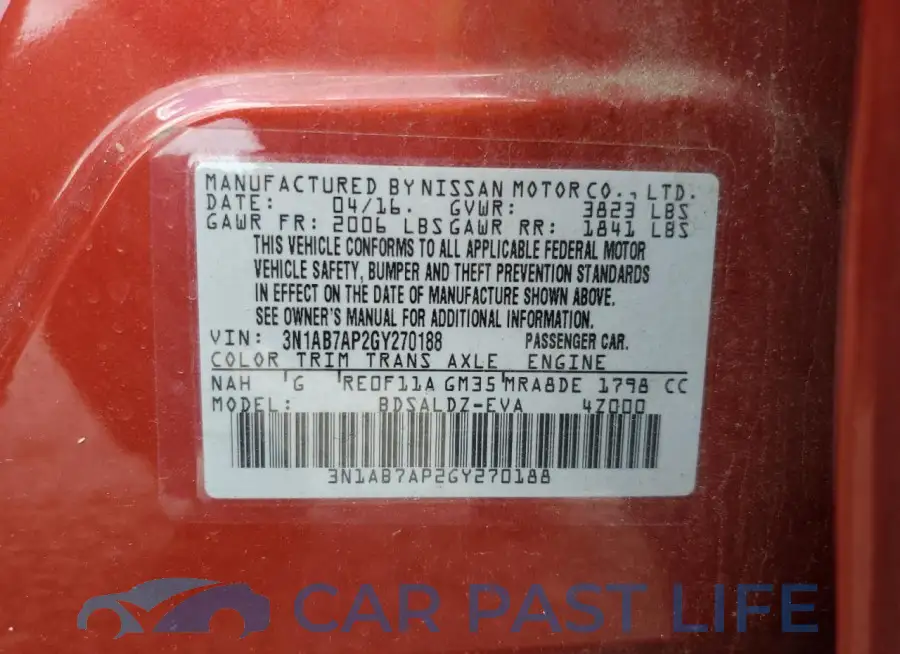 3N1AB7AP2GY270188# 12