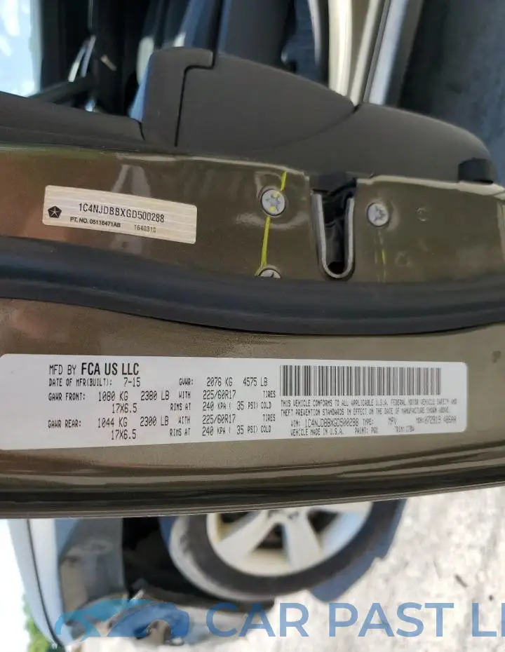1C4NJDBBXGD500288# 13