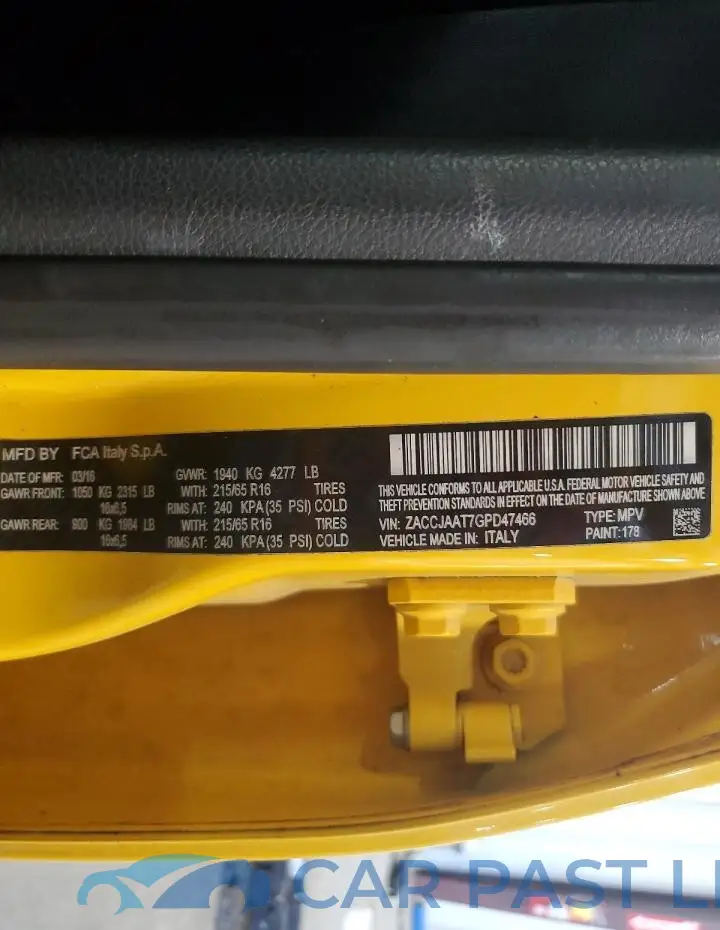 ZACCJAAT7GPD47466# 13