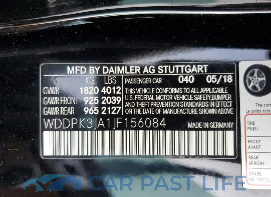 WDDPK3JA1JF156084# 12