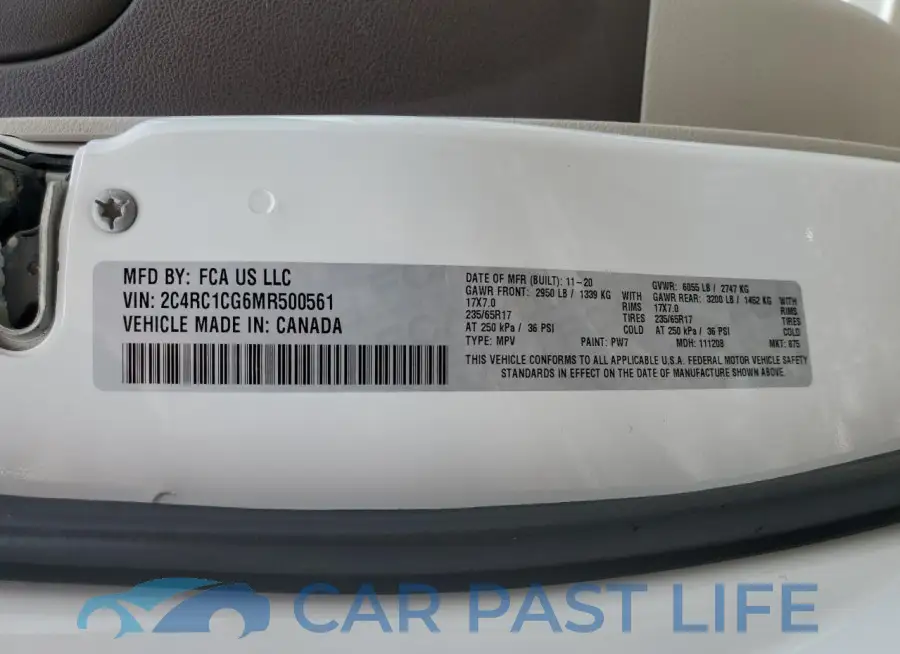 2C4RC1CG6MR500561# 13