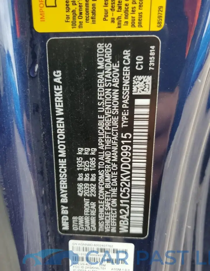 WBA2J1C52KVD09915# 12