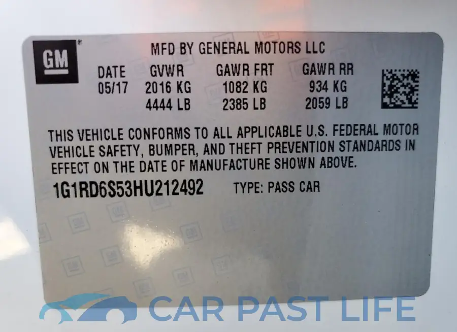 1G1RD6S53HU212492# 12