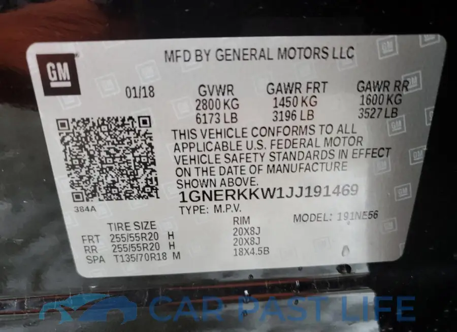 1GNERKKW1JJ191469# 13