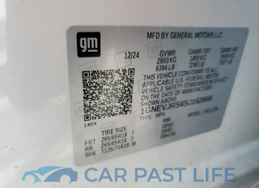 1GNEVJRS6SJ162608# 14
