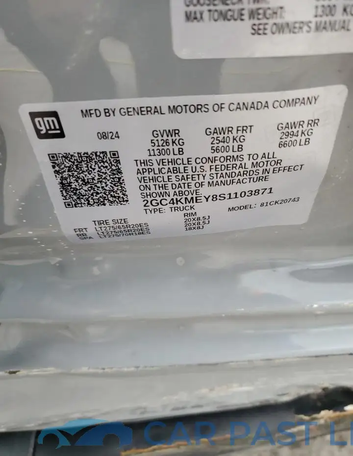 2GC4KMEY8S1103871# 12