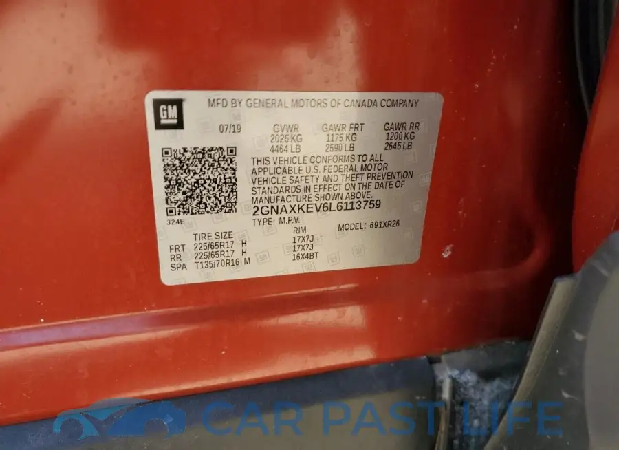 2GNAXKEV6L6113759# 14