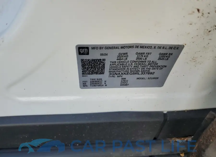 3GNAXKEG5RL337692# 13