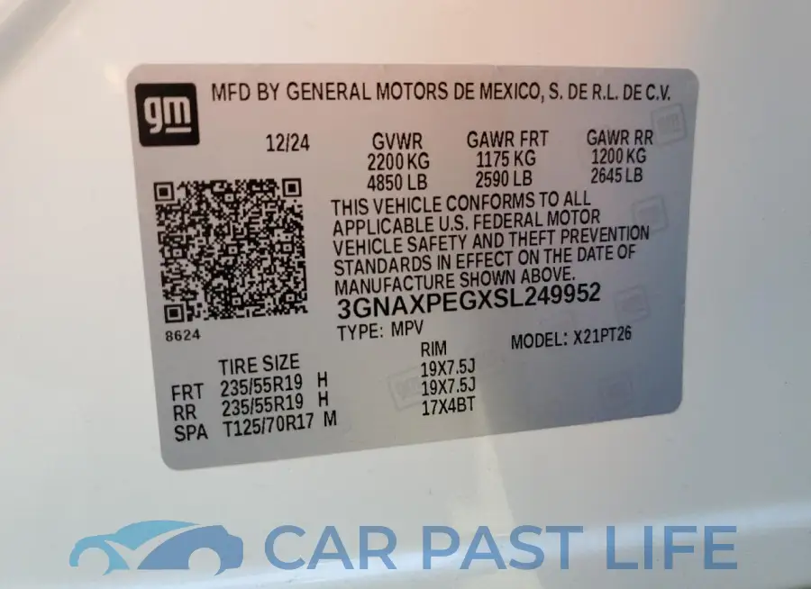 3GNAXPEGXSL249952# 12