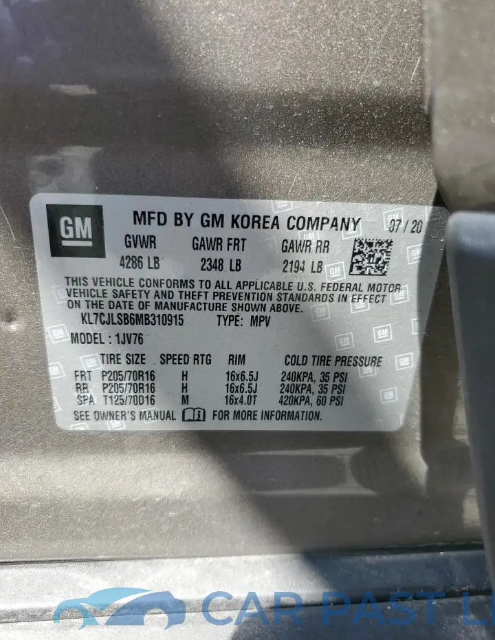 KL7CJLSB6MB310915# 13