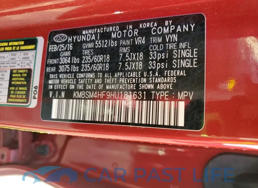 KM8SM4HF9HU181631# 13