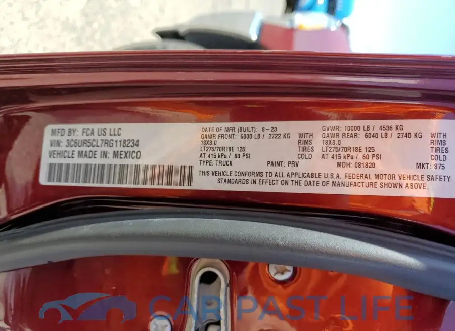 3C6UR5CL7RG118234# 12