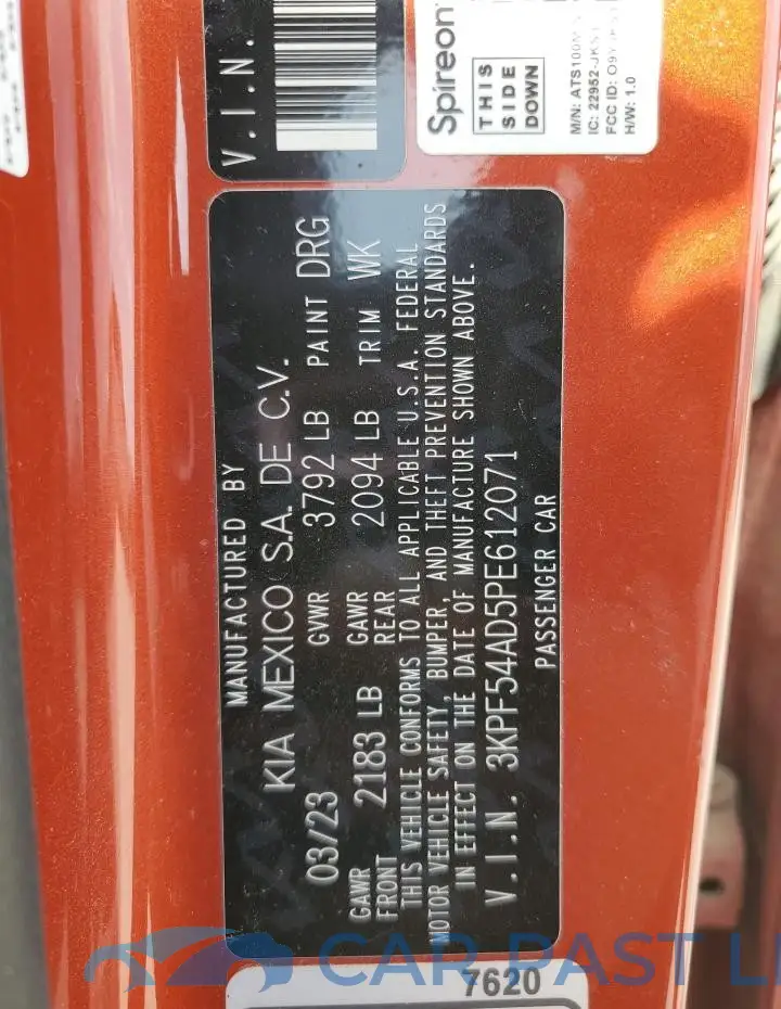 3KPF54AD5PE612071# 13