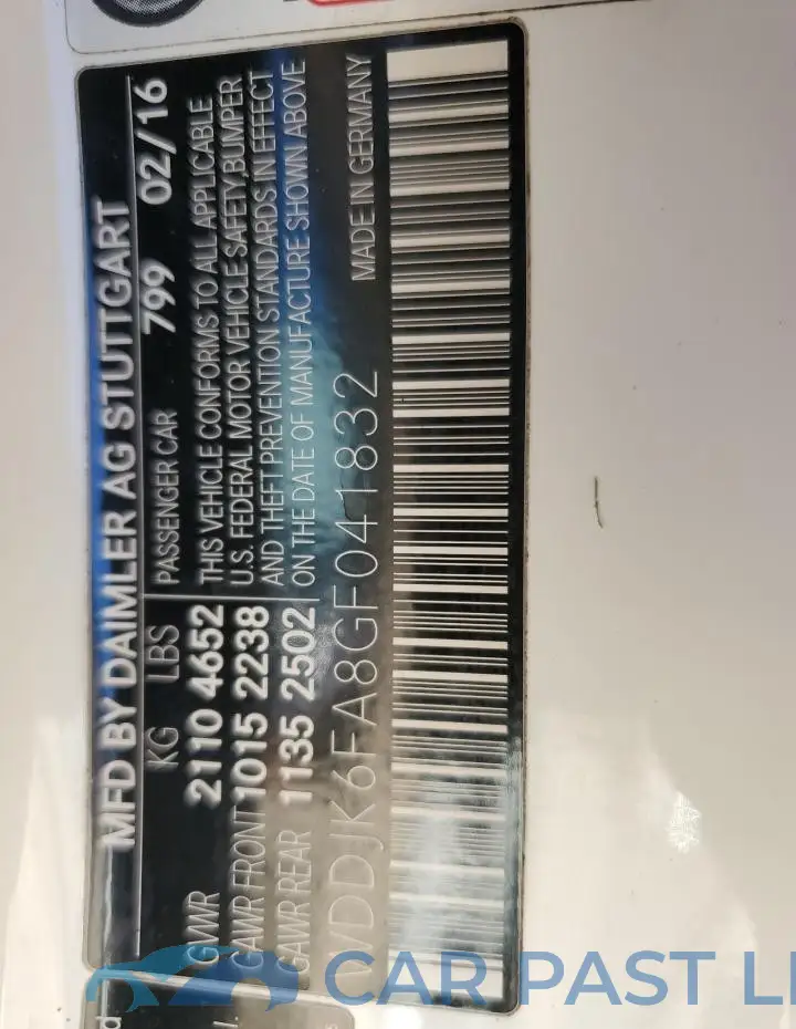 WDDJK6FA8GF041832# 12