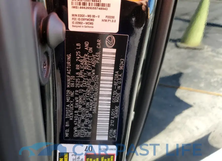 58ADZ1B13LU075134# 12