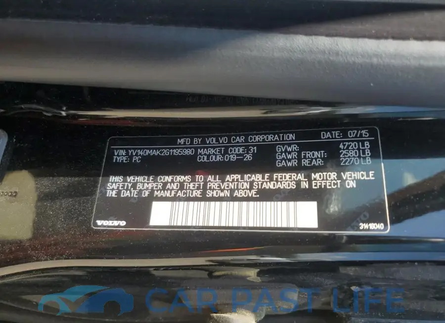 YV140MAK2G1195980# 12