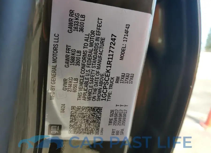 1GCPSCEK1R1177247# 12