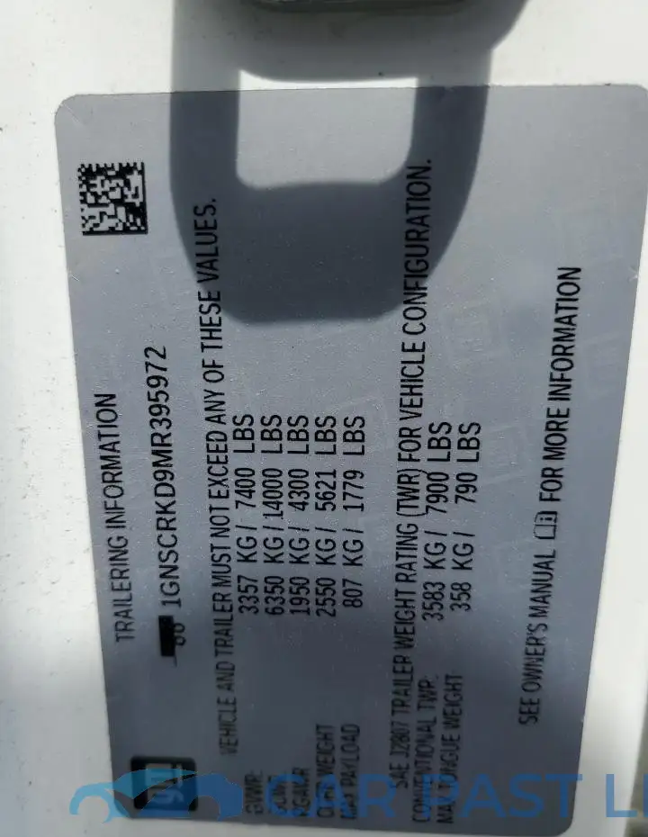 1GNSCRKD9MR395972# 13