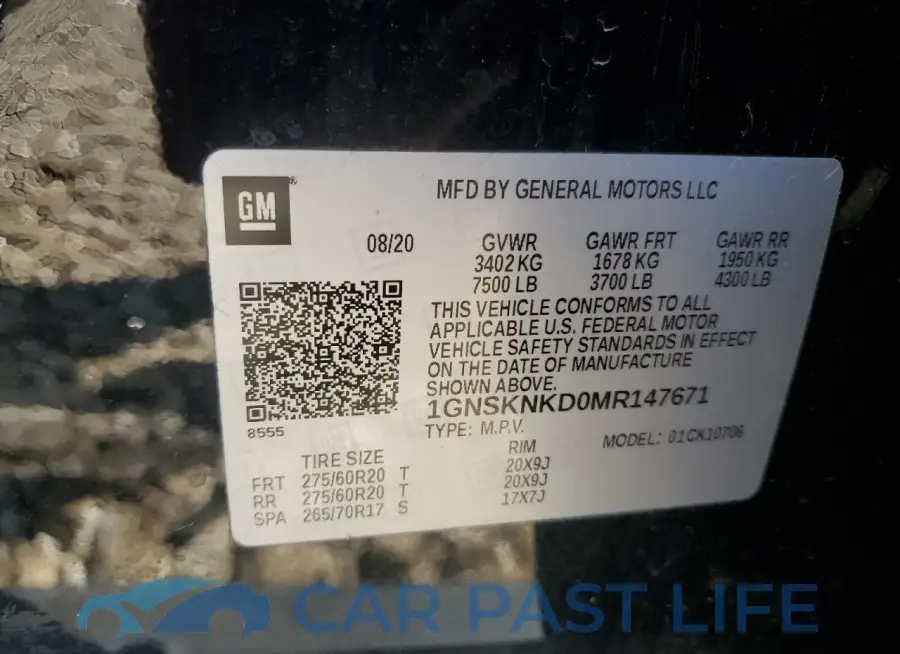 1GNSKNKD0MR147671# 14