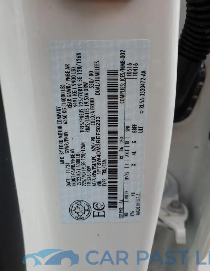 1FT8W4DM3REF50203# 12