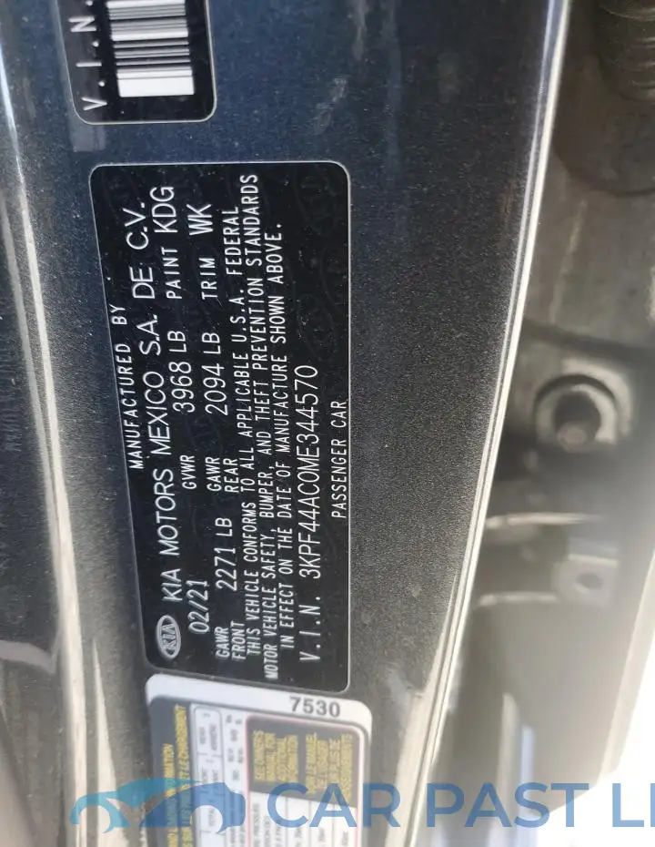 3KPF44AC0ME344570# 12